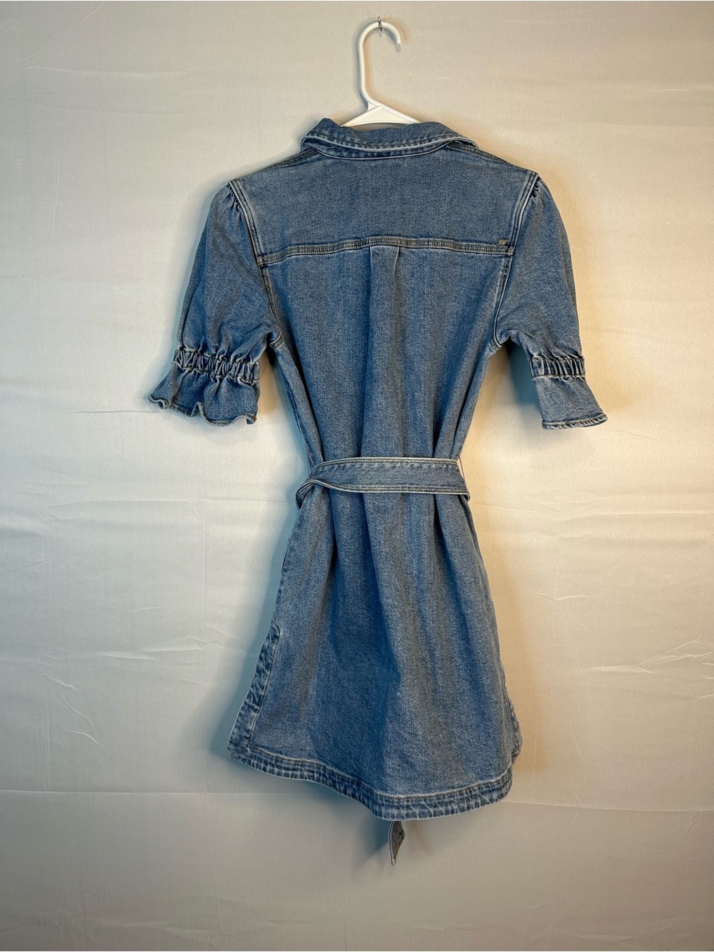 Cinq A Sept Women’s Size 2 Nataly Denim Belted Mini Dress Blue 135 - Picture 9 of 10